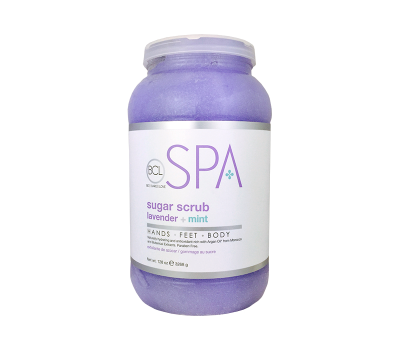 bcl-spa-gallon-sugarscrub-lavendermint128oz